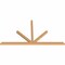 Ekena Millwork Saratoga Timber Gable Bracket, Western Red Cedar, 108"W x 58"H x 3 1/2"D x 3 1/2"F, 13/12 Pitch GBW108X58X0404SAR00SWR - alternate 5